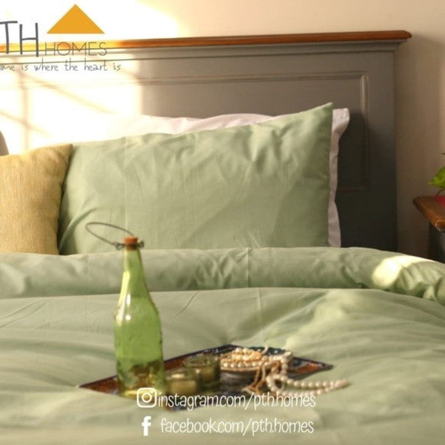 Sage Green Bed Sheet by PTH Homes