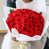 Red Rose Petal Party Bouquet (50 Imported Roses)