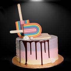 Twin Rainbow Drip Cake 3 Lbs