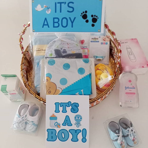 Soft and Sweet Baby Boy Basket