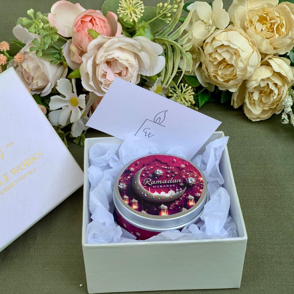 Ramzan Mubarak Candle Tins Jars - TCS SentimentsExpress