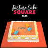 Personalized Edible Photo Cake - Square Shape 3lbs by Sacha's