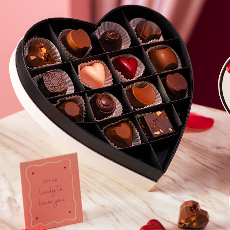 Heart-Shaped Ivory Noir - TCS SentimentsExpress