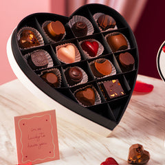 Heart-Shaped Ivory Noir - TCS SentimentsExpress