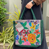 GREEN FLORAL TOTE BAG - Shop for a Cause