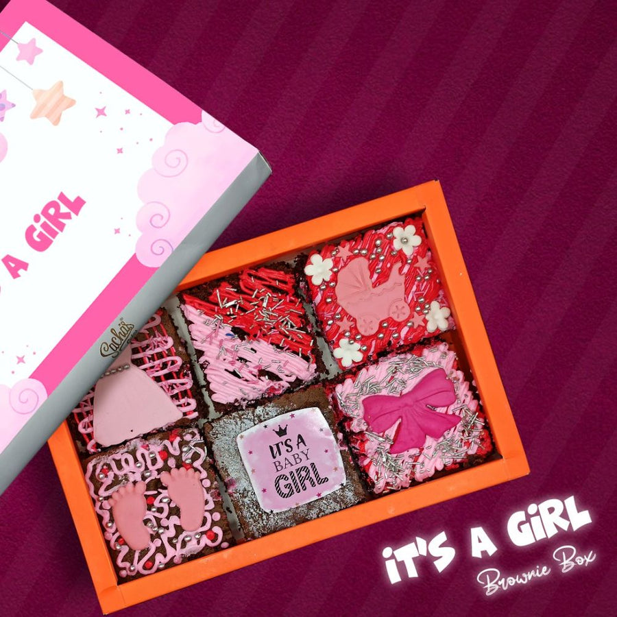 It’s a Girl Brownie Box By Sacha's Bakery