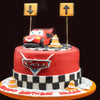 Personalized Mc Queen Theme Birthday Cake 5Lbs by Sacha's