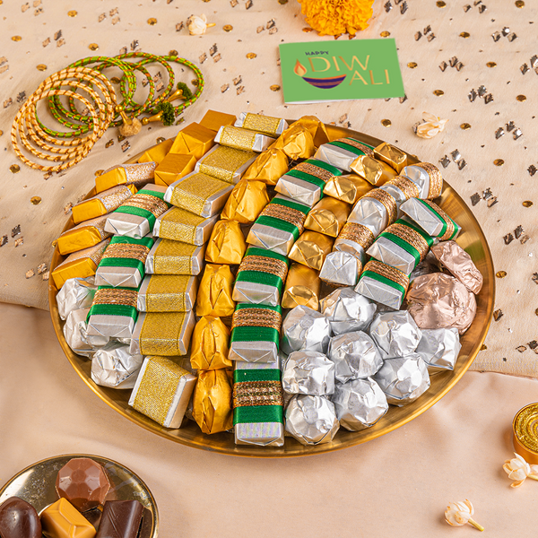 Diwali Chocolate Gold Platter