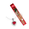 Single Rose + Red Heart Pendant - TCS Sentiments Express