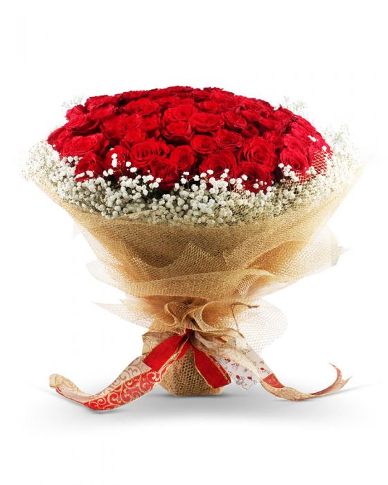 Full of Love Bouquet (100 Imported Roses)