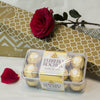 Single Rose with Ferrero Rocher Box