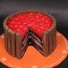 Rose Kit-Kat Cake 3LBS By Sacha's - TCS Sentiments Express