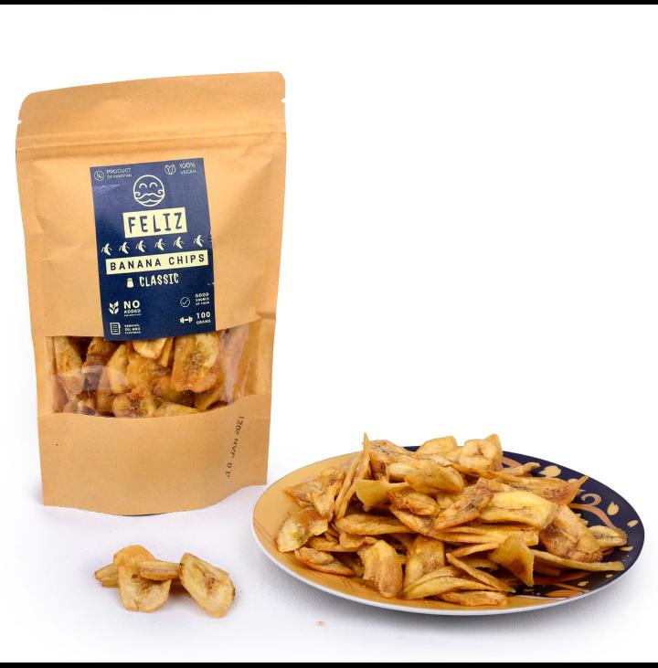 Banana Chips-Classic 100 Grams - Feliz Pakistan