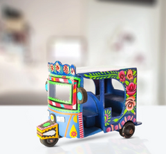 Handmade Rikshaw - Blue by Urban Truck Art