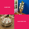 The Classic Combo - Imported White Roses, White Lilies, and Black Forest Cake