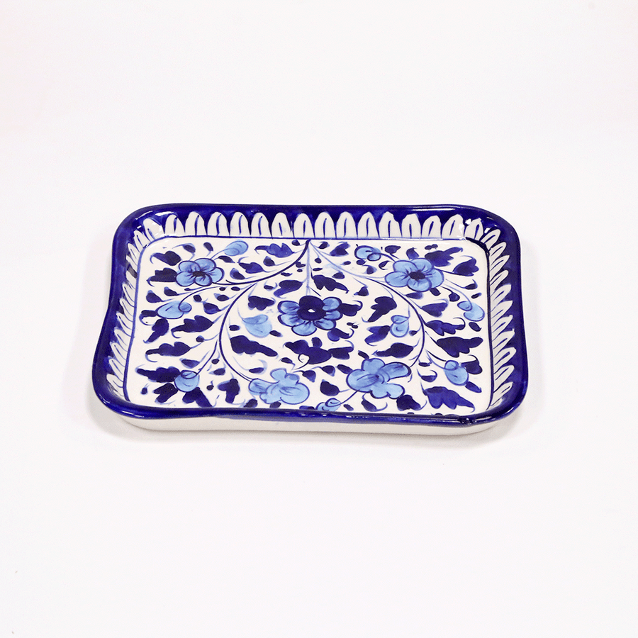 Blue Small Serving Plate - Multani Pottery