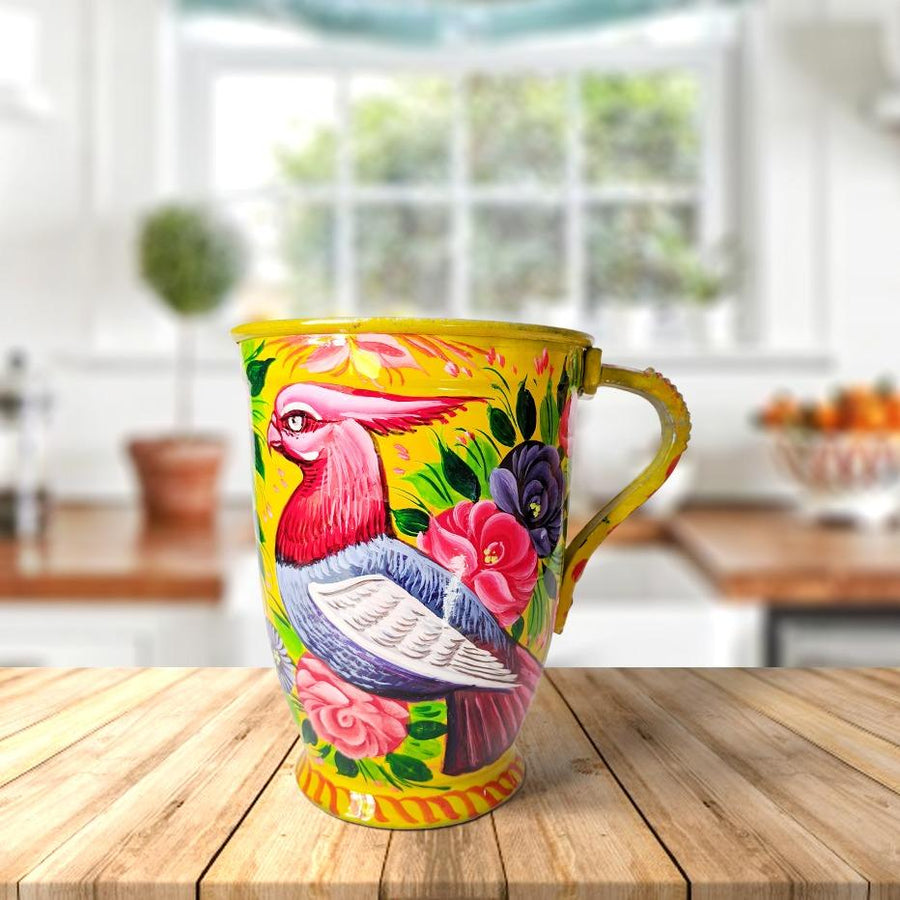Hand Painted Yellow Jug by Urban Truck Art
