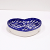 Blue Heart Shape Serving Platter - Multani Pottery