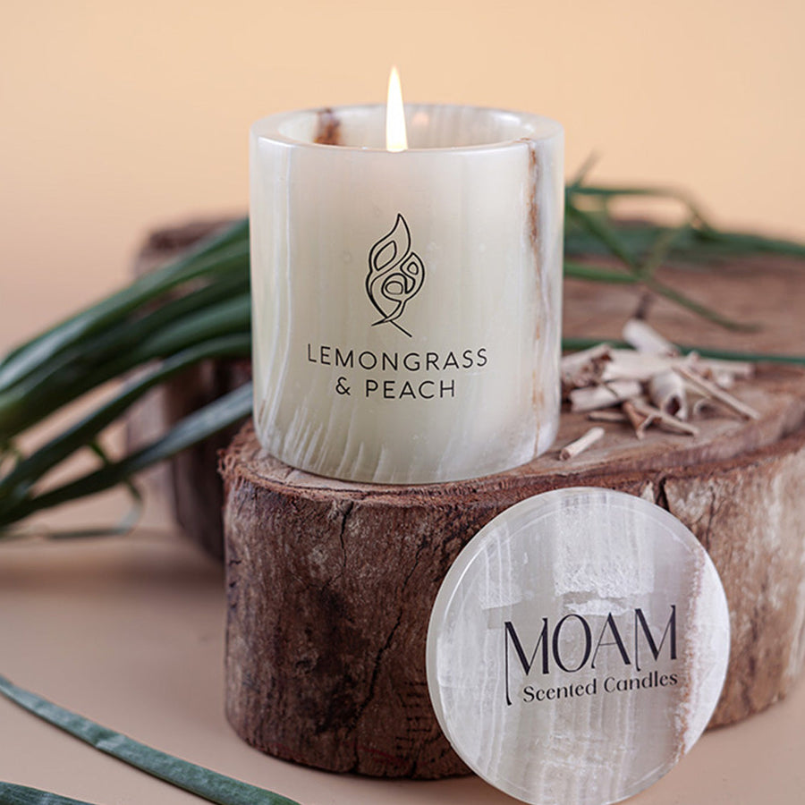 Lemongrass Marble Jar Candle by MOAM