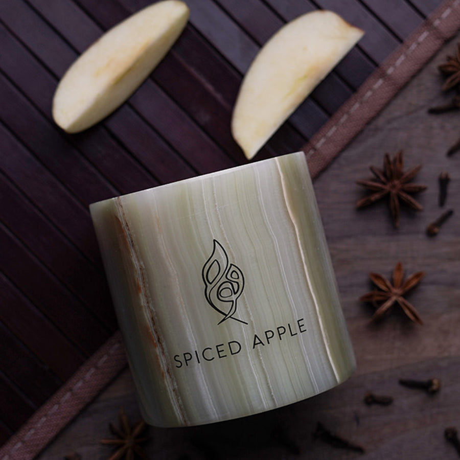 Spiced Apple Marble Jar Candle by MOAM