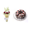 Black Forest Cake 1LBS with Lavish Bouquet - TCS Sentiments Express