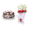 Black Forest Cake 2 LBS & Celebration Bouquet - TCS Sentiments Express