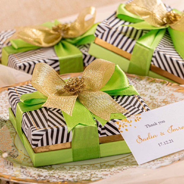 Assorted Chocolates in Lime Abstract box by Lals