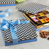 Assorted Chocolates in Periwinkle Chevron box by Lals