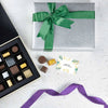 Assorted Classic Chocolates or Chocolate Bon bons in Silver Leather box by Lals